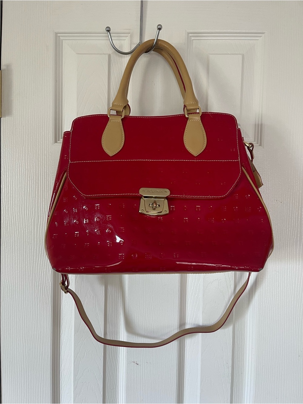 🤩ARCADIA ITALIAN PATENT RED SATCHEL BAG